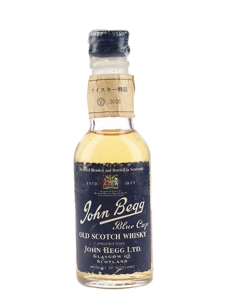 John Begg Blue Cap Bottled 1970s 5cl