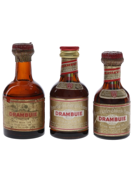 Drambuie Bottled 1960s & 1970s 3 x 5cl / 40%