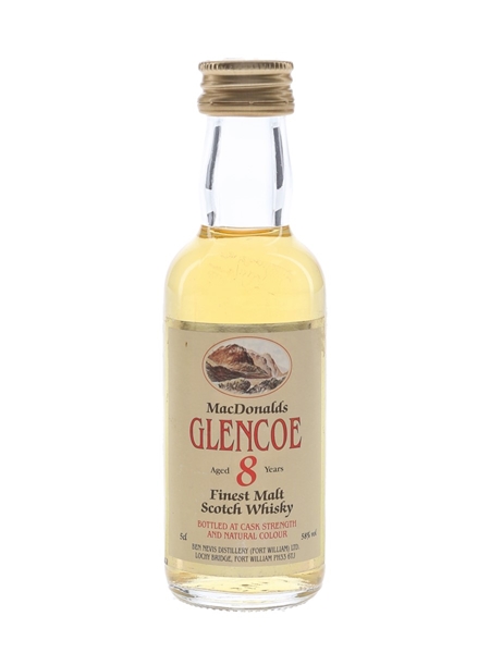 MacDonald's Glencoe 8 Year Old Cask Strength Bottled 1990s 5cl / 58%