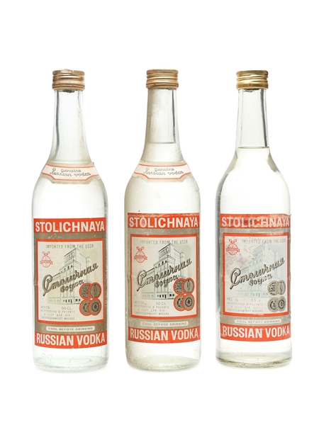 Stolichnaya Vodka  3 x 50cl