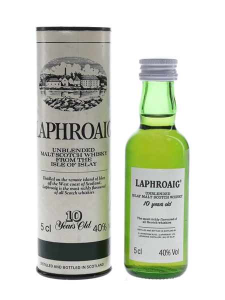 Laphroaig 10 Year Old Unblended Bottled 1980s 5cl / 40%