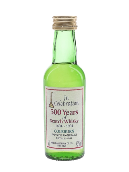 Coleburn 1981 James MacArthur's - 500 Years Of Scotch Whisky 5cl / 43%
