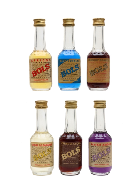 Assorted Bols Liqueurs Bottled 1970s 6 x 3.5cl