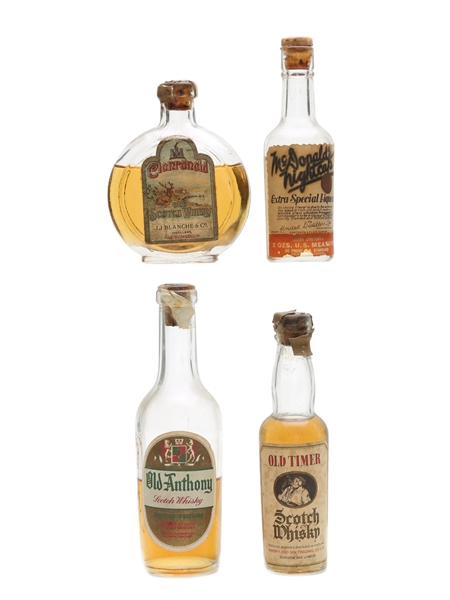 Assorted Blended Scotch Whisky Bottled 1950s 7.5cl, 10cl & 2 x 5cl