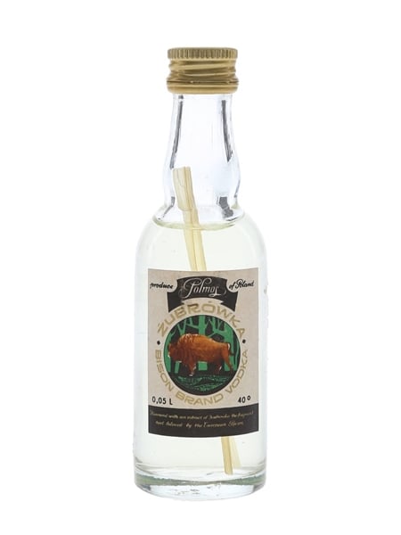 Polmos Zubrowka Bison Brand Vodka Bottled 1980s 5cl / 40%