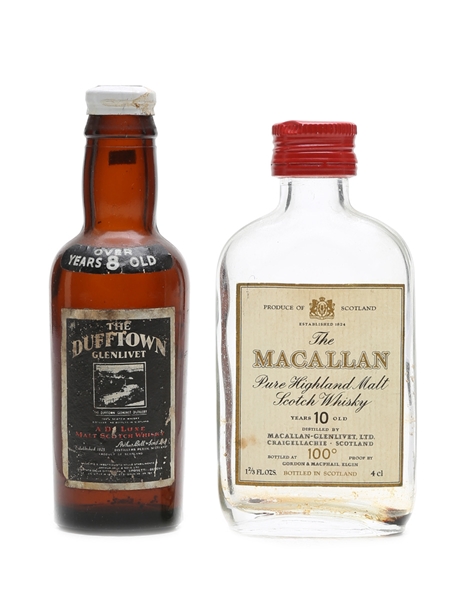 Macallan 10 Year Old & Dufftown 8 Year Old  2 x 5cl