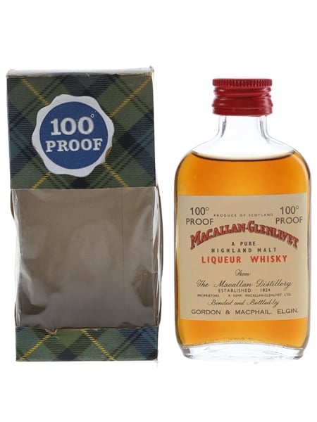 Macallan Glenlivet 100 Proof Bottled 1970s - Gordon & MacPhail 5cl / 57%