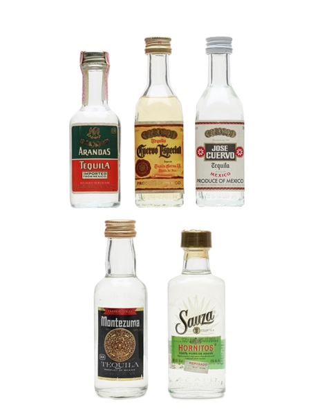 Arandas, Jose Cuervo, Montezuma, Sauza Tequila  5 x 5cl