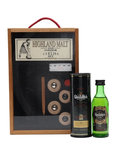 Glenfiddich 12 Year Old Indoor Curling Set Vintage Marque 5cl / 40%