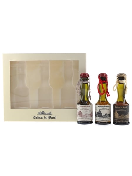 Chateau Du Breuil Pays D'Auge Calvados Gift Set 3 x 3cl
