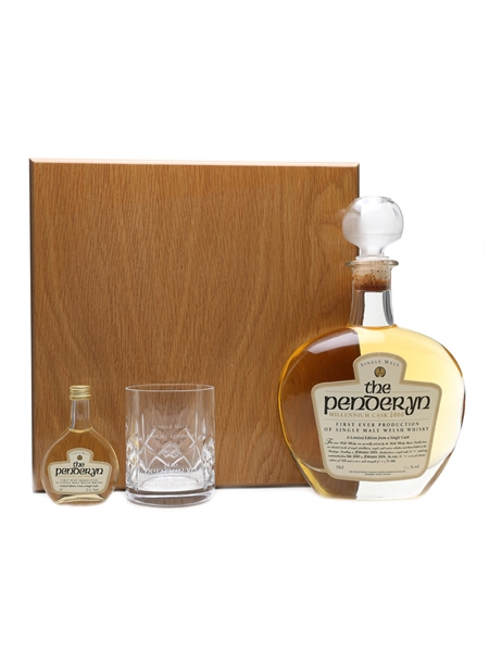 Penderyn 2000 Millennium Cask with Mini 200 Bottles - Bottled 2004 5cl & 70cl