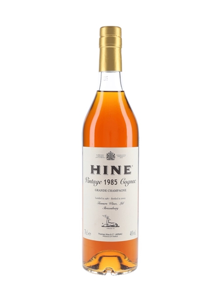 Hine 1985 Landed 1987, Bottled 2002 - Tanners Wines Ltd. 70cl / 40%