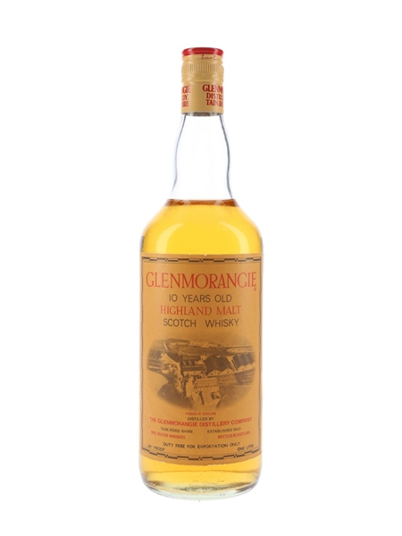 Glenmorangie 10 Year Old Bottled 1970s - Duty Free 100cl / 43%