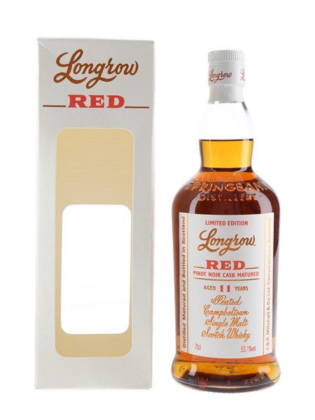 Longrow Red 11 Year Old Pinot Noir Cask Matured Bottled 2019 70cl / 53.1%