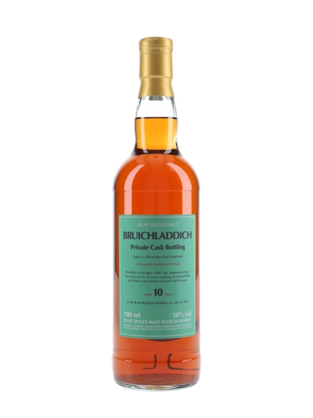 Bruichladdich 2009 10 Year Old Rivesaltes Cask 3653 Private Cask Bottling 70cl / 50%