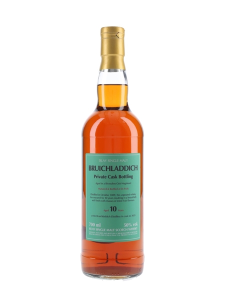 Bruichladdich 2009 10 Year Old Rivesaltes Cask 3653 Private Cask Bottling 70cl / 50%