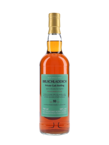 Bruichladdich 2009 10 Year Old Rivesaltes Cask 3653 Private Cask Bottling 70cl / 50%