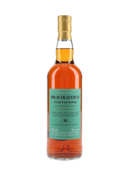 Bruichladdich 2009 10 Year Old Rivesaltes Cask 3653 Private Cask Bottling 70cl / 50%