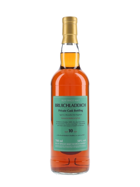 Bruichladdich 2009 10 Year Old Rivesaltes Cask 3653 Private Cask Bottling 70cl / 50%