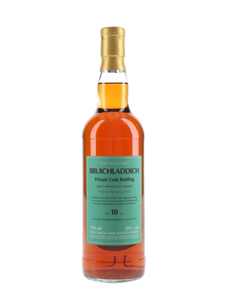 Bruichladdich 2009 10 Year Old Rivesaltes Cask 3653 Private Cask Bottling 70cl / 50%