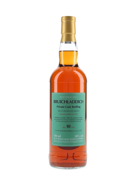 Bruichladdich 2009 10 Year Old Rivesaltes Cask 3653 Private Cask Bottling 70cl / 50%