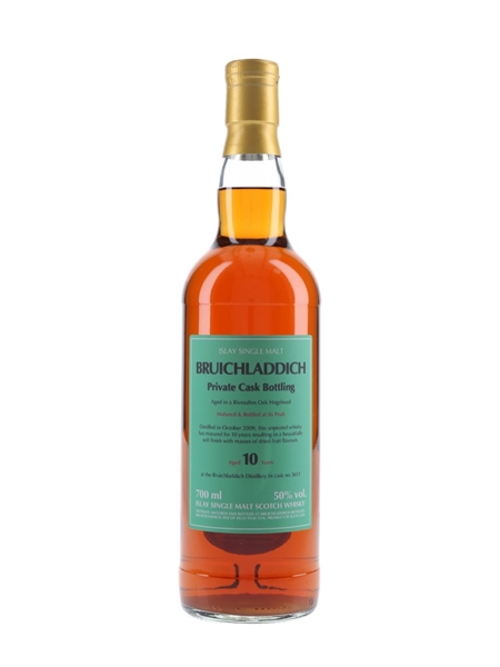 Bruichladdich 2009 10 Year Old Rivesaltes Cask 3653 Private Cask Bottling 70cl / 50%