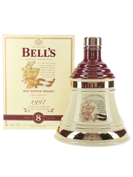 Bell's Christmas 1997 Ceramic Decanter Ingredients Of Quality 70cl / 40%