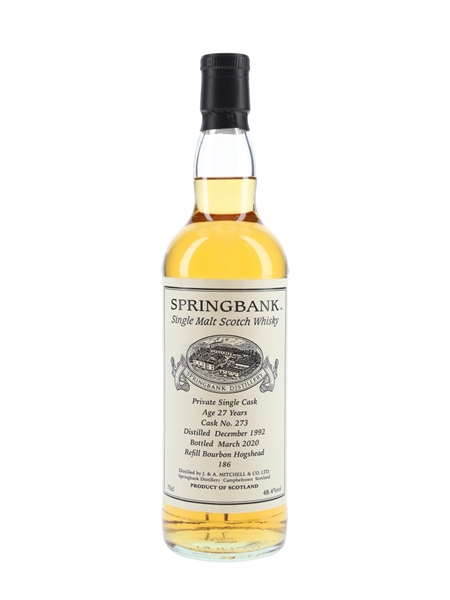 Springbank 1992 27 Year Old Private Single Cask 273 Bottled 2020 70cl / 48.4%