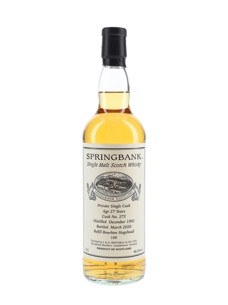 Springbank 1992 27 Year Old Private Single Cask 273 Bottled 2020 70cl / 48.4%