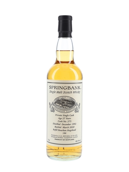 Springbank 1992 27 Year Old Private Single Cask 273 Bottled 2020 70cl / 48.4%