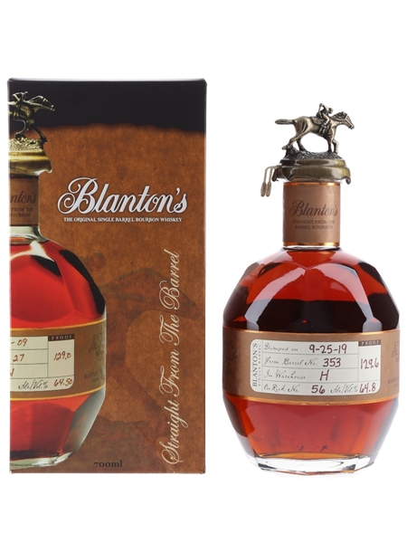 Blanton's Straight From The Barrel No. 353 Bottled 2019 70cl / 64.8%