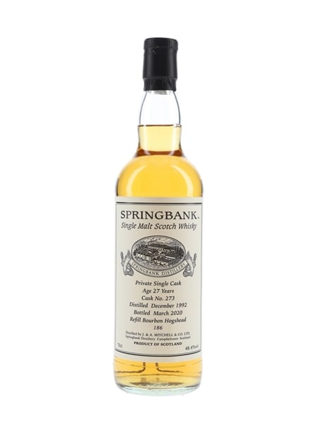 Springbank 1992 27 Year Old Private Single Cask 273 Bottled 2020 70cl / 48.4%