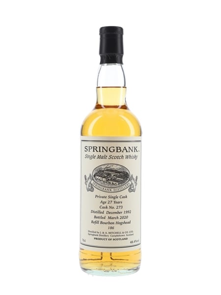 Springbank 1992 27 Year Old Private Single Cask 273 Bottled 2020 70cl / 48.4%