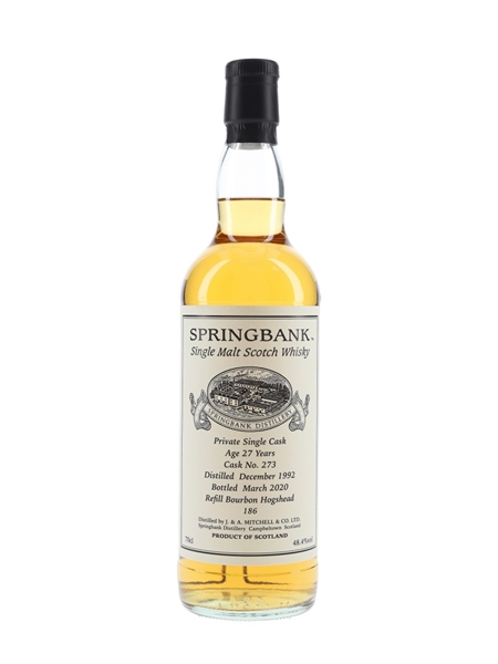 Springbank 1992 27 Year Old Private Single Cask 273 Bottled 2020 70cl / 48.4%