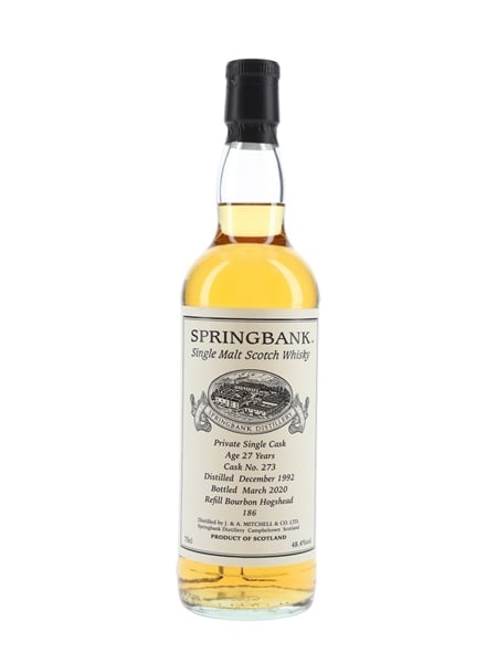 Springbank 1992 27 Year Old Private Single Cask 273 Bottled 2020 70cl / 48.4%