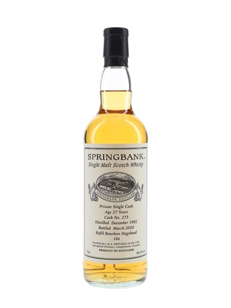 Springbank 1992 27 Year Old Private Single Cask 273 Bottled 2020 70cl / 48.4%