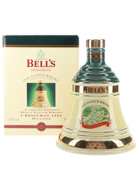 Bell's Christmas 1998 Ceramic Decanter Ingredients of Quality 70cl / 40%