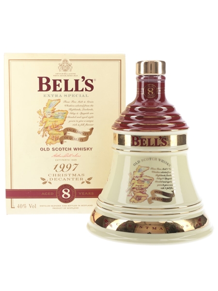 Bell's Christmas 1997 Ceramic Decanter Ingredients Of Quality 70cl / 40%