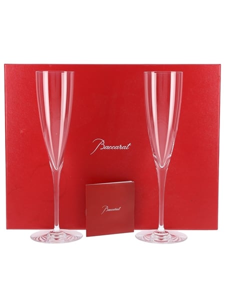 Baccarat Crystal Champagne Flutes  23.5cm Tall