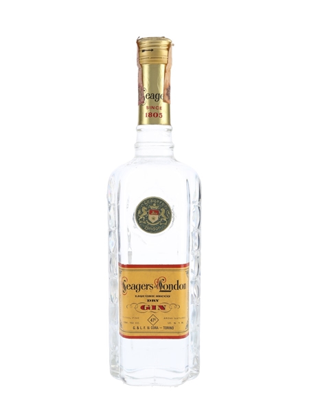 Seagers Of London Dry Gin Bottled 1960s - Cora 75cl / 47%