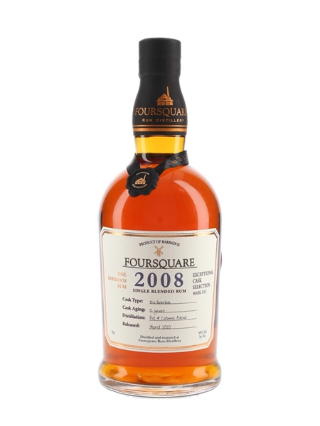 Foursquare 2008 12 Year Old Single Blended Rum Bottled 2020 - Exceptional Cask Selection Mark XIII 70cl / 60%