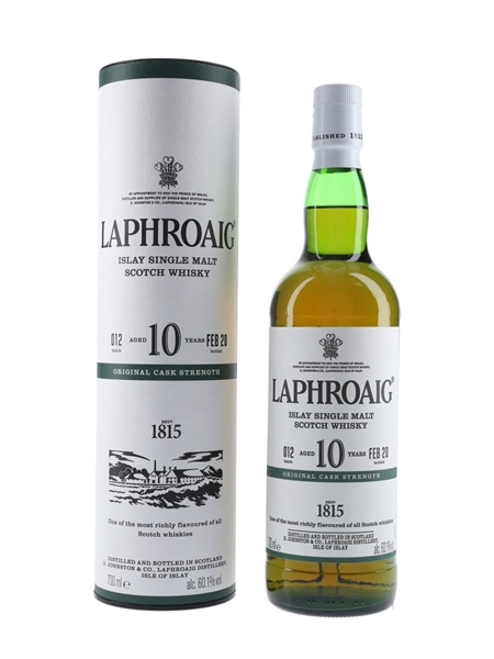 Laphroaig 10 Year Old Original Cask Strength Bottled 2020 - Batch 012 70cl / 60.1%