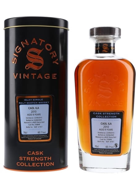 Caol Ila 2010 9 Year Old Cask Strength Bottled 2020 - Signatory Vintage 70cl / 60.1%