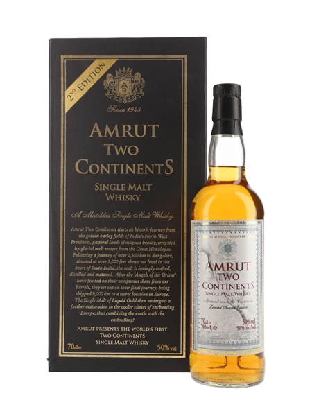 Amrut Two Continents Bottled 2011 - 2nd Edition 70cl / 50%