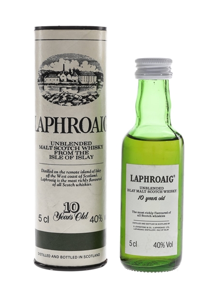 Laphroaig 10 Year Old Unblended Bottled 1980s 5cl / 40%