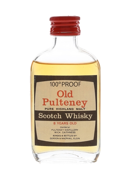 Old Pulteney 8 Year Old 100 Proof Bottled 1970s - Gordon & MacPhail 5cl / 57%