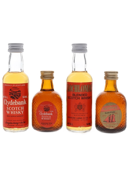 Douglas Laing Clydebank, Lochlomac & Skipper Bottled 1980s 4 x 5cl / 40%