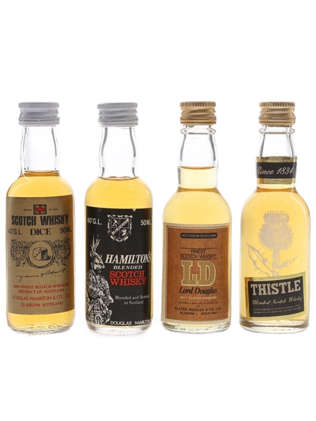 Assorted Douglas Laing & Slater, Rodger & Co. Blends Bottled 1980s 4 x 5cl