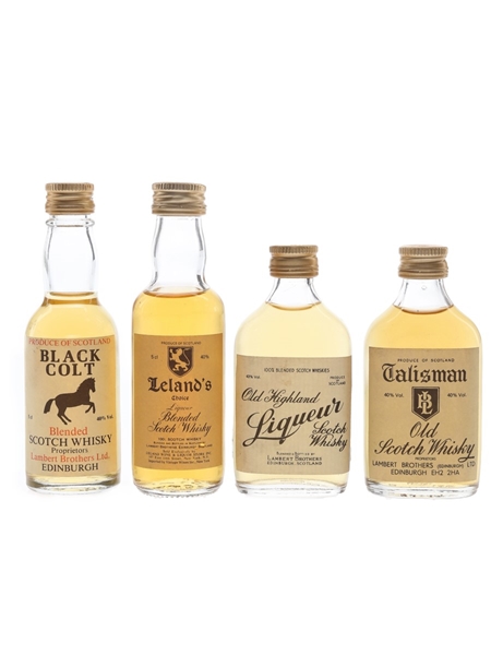 Lambert Brothers Blended Whisky Bottled 1980s 4 x 5cl