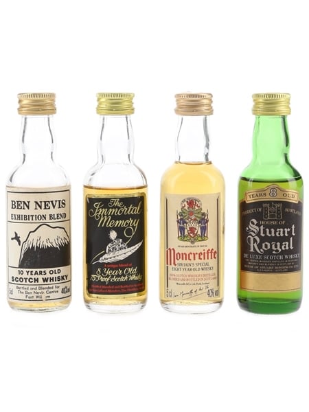 Ben Nevis, Immortal Memory, Moncreiffe & Stuart Royal Bottled 1970s-1980s 3 x 5cl